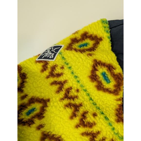 PrAna Men's Hurricane FZ Fleece Jacket Bright Yellow Geometric Size XL - Picture 7 of 12